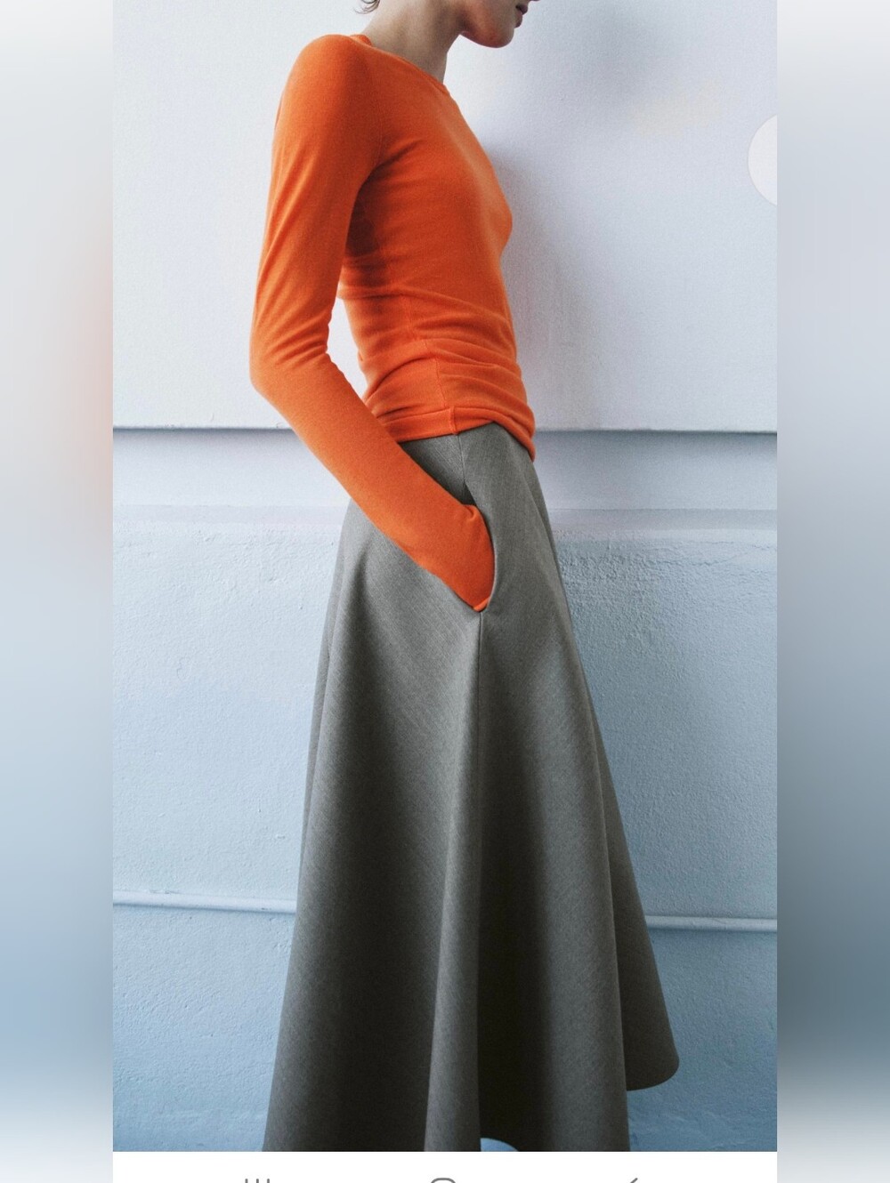 ZARA HERRINGBONE CAPE SKIRT (M) - Picture 1 of 5